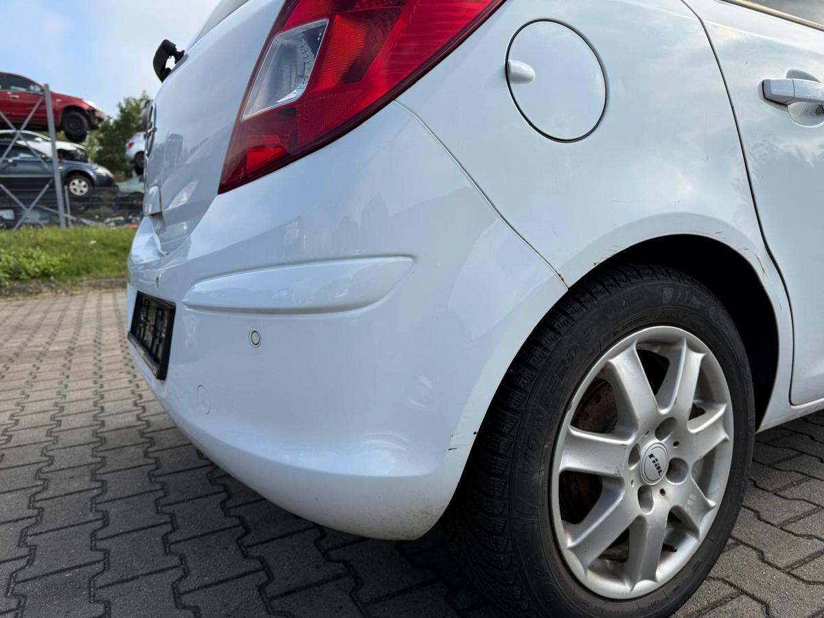 Opel Corsa D original Stoßstange Stoßfänger hinten Y474 weiß 5 Türer BJ08